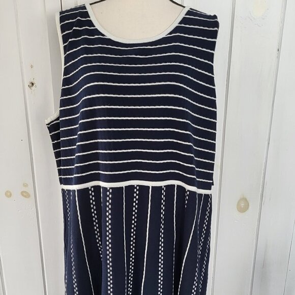 Tommy Hilfiger Plus Sleeveless Striped Sweater Dress 2X - Picture 7 of 11